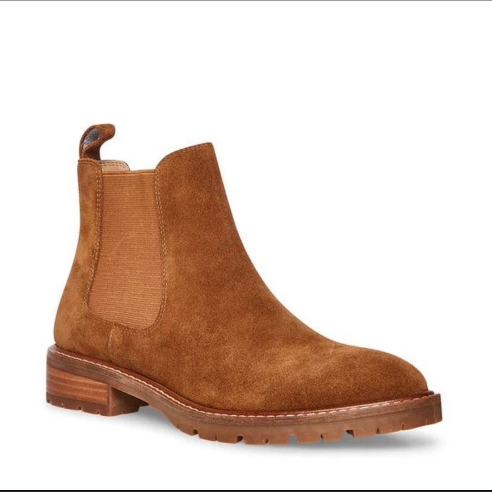 Steve Madden Brown Suede Round Toe Chelsea Boot Size 7.5
